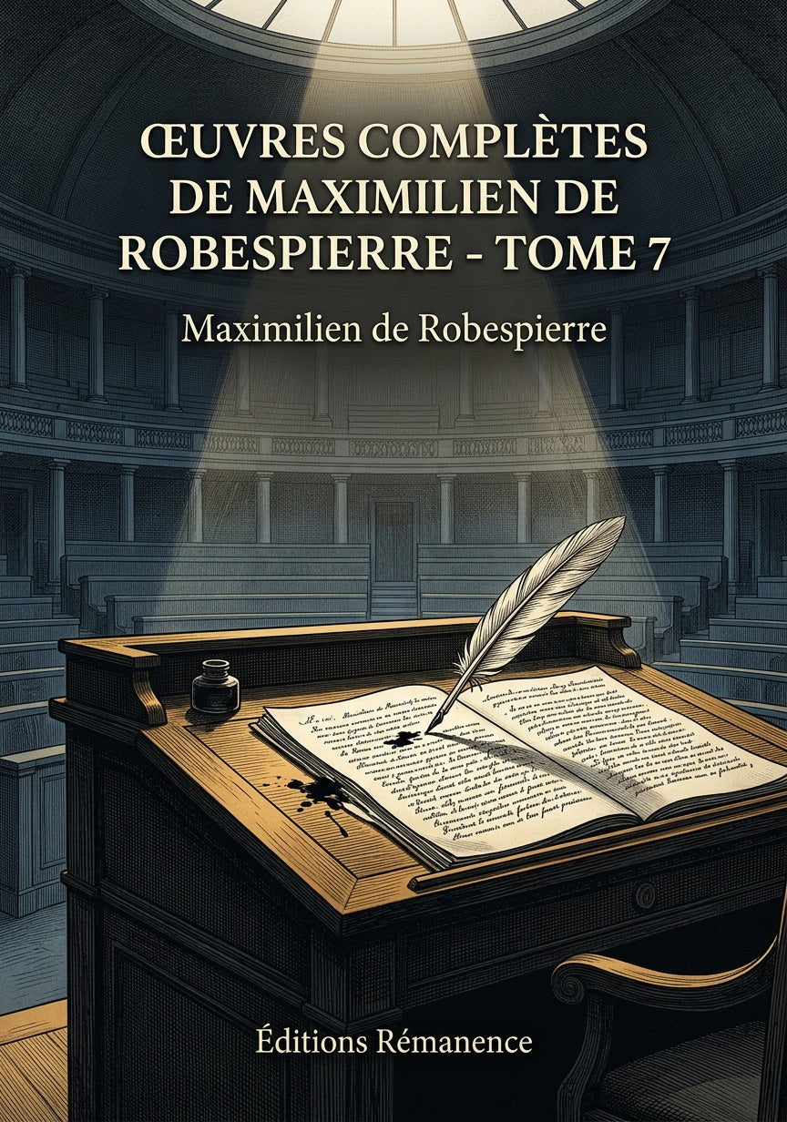 Livre Œuvres complètes de Maximilien de Robespierre - Tome 7 par Maximilien de Robespierre - Couverture - Editions Remanence