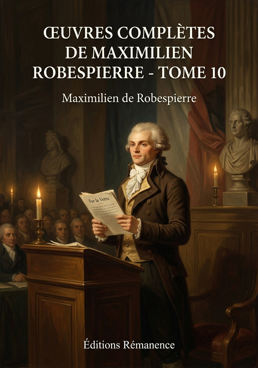 Livre Œuvres complètes de Maximilien Robespierre - Tome 10 par Maximilien de Robespierre - Couverture - Editions Remanence