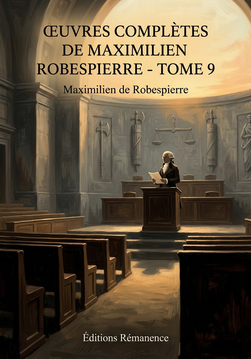 Livre Œuvres complètes de Maximilien Robespierre - Tome 9 par Maximilien de Robespierre - Couverture - Editions Remanence