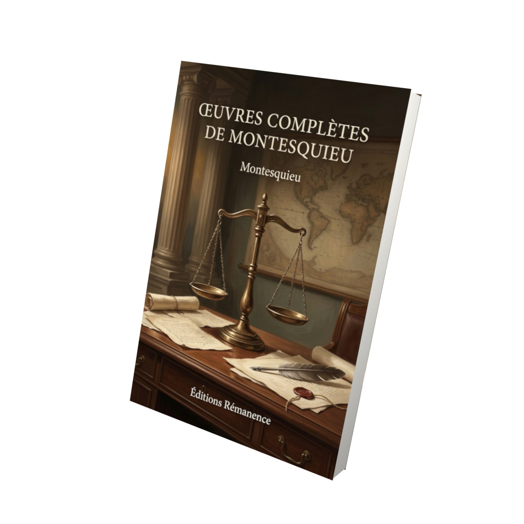 Livre Œuvres complètes de Montesquieu par Montesquieu - Vue 3D - Editions Remanence