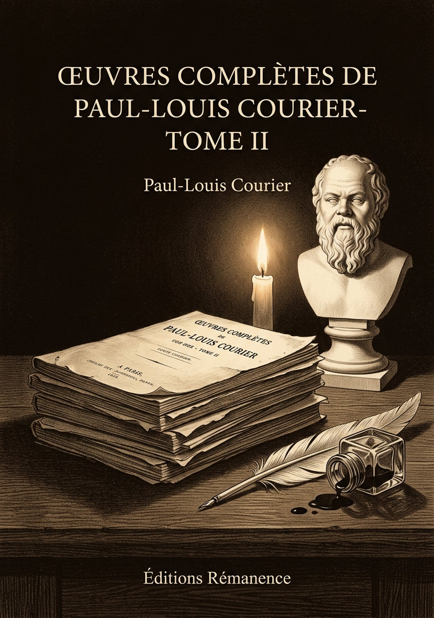 Livre Œuvres complètes de Paul-Louis Courier - Tome II par Paul-Louis Courier - Couverture - Editions Remanence