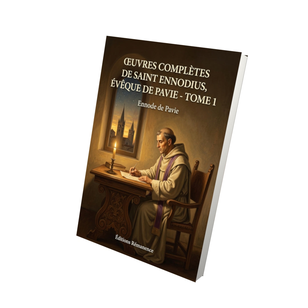 Livre Œuvres complètes de Saint Ennodius, évêque de Pavie - Tome 1 par Ennode de Pavie - Vue 3D - Editions Remanence