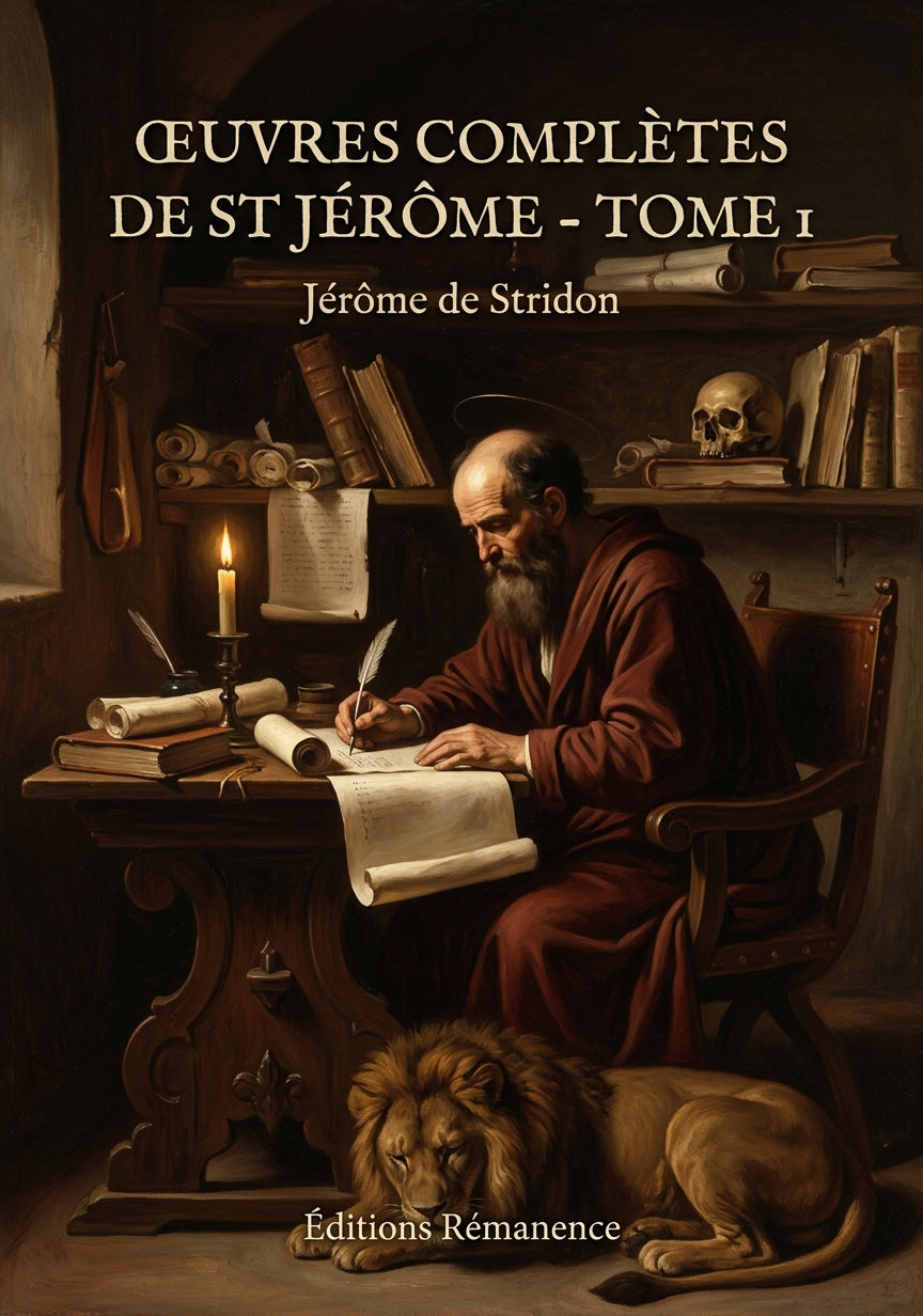 Livre Œuvres Complètes de St Jérôme - Tome 1 par Jérôme de Stridon - Couverture - Editions Remanence