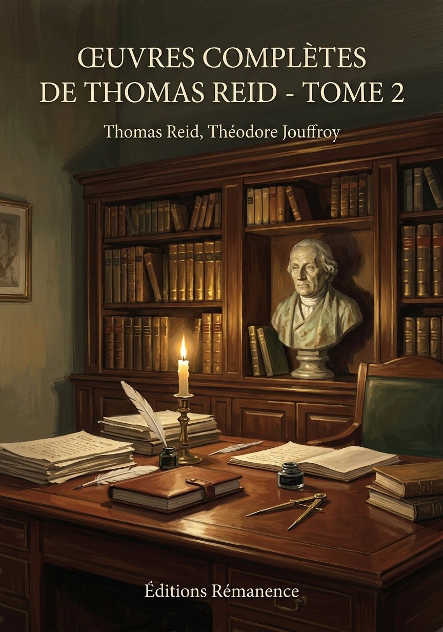 Livre Œuvres complètes de Thomas Reid - Tome 2 par Thomas Reid, Théodore Jouffroy - Couverture - Editions Remanence