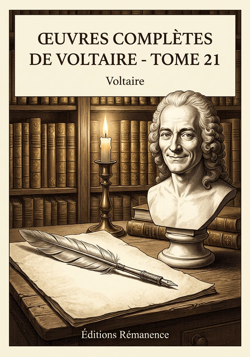 Livre Œuvres complètes de Voltaire - Tome 21 par Voltaire - Couverture - Editions Remanence