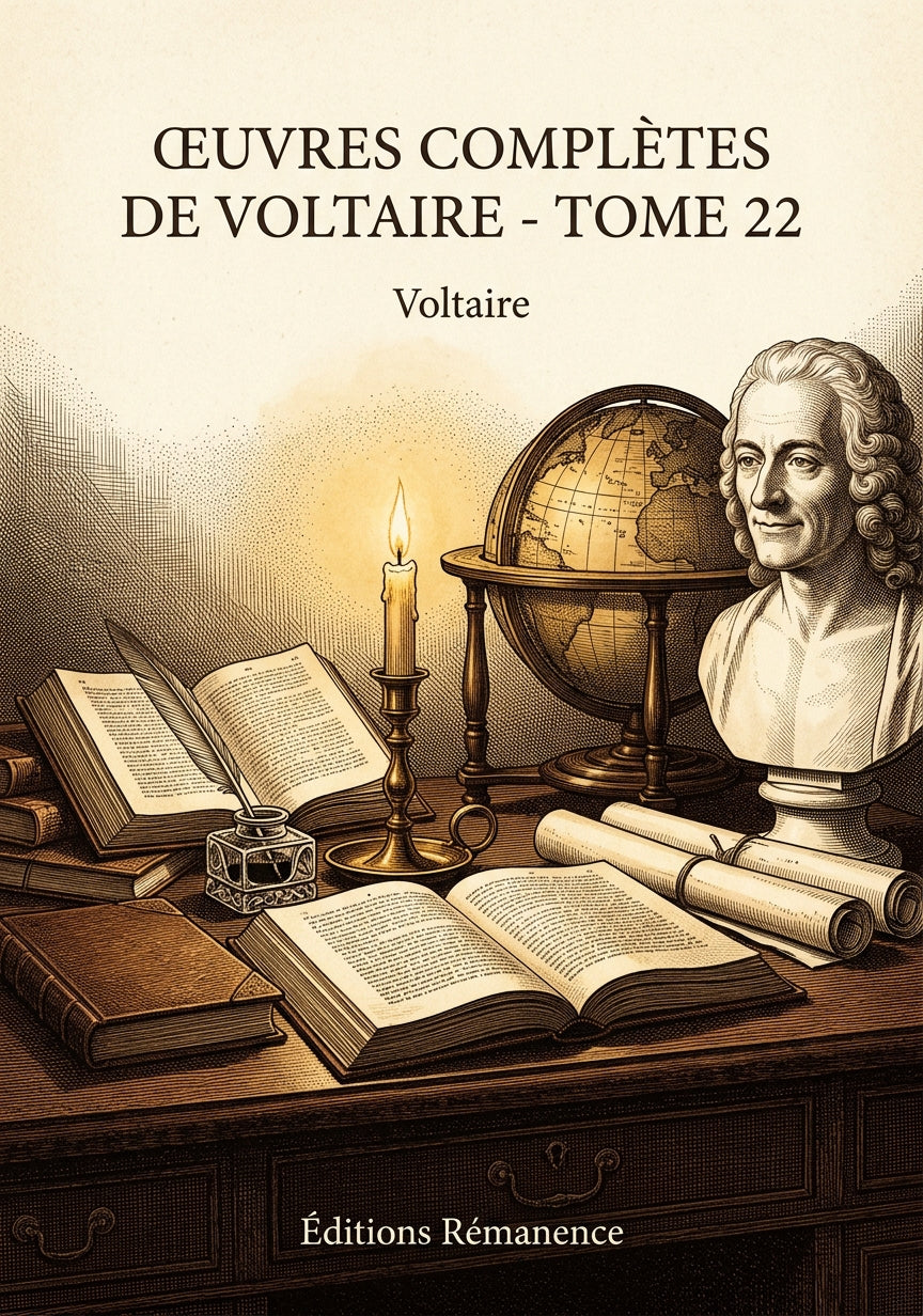 Livre Œuvres complètes de Voltaire - Tome 22 par Voltaire - Couverture - Editions Remanence
