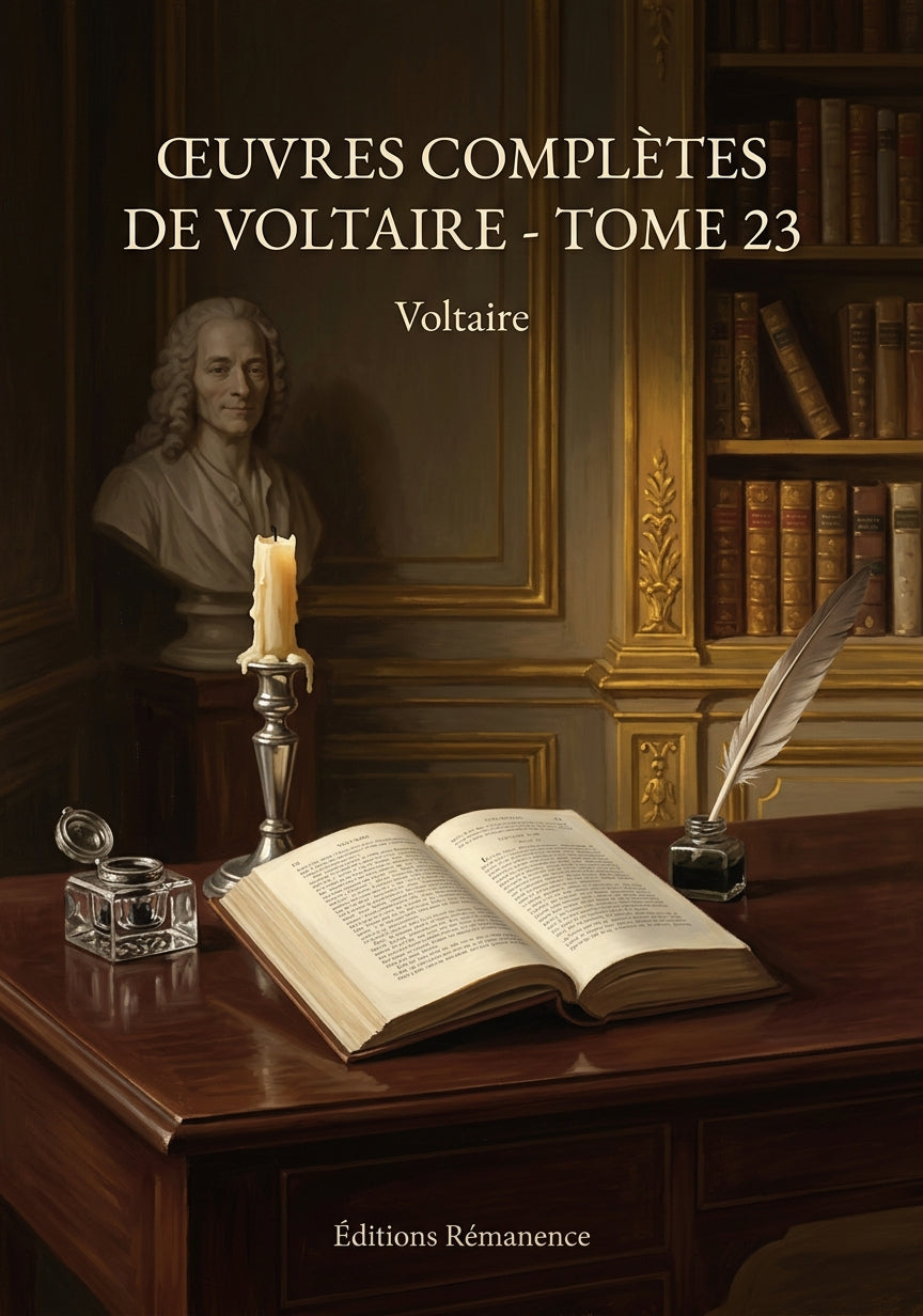 Livre Œuvres complètes de Voltaire - Tome 23 par Voltaire - Couverture - Editions Remanence