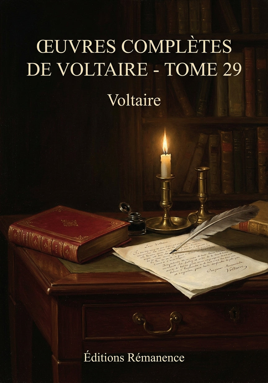 Livre Œuvres complètes de Voltaire - Tome 29 par Voltaire - Couverture - Editions Remanence