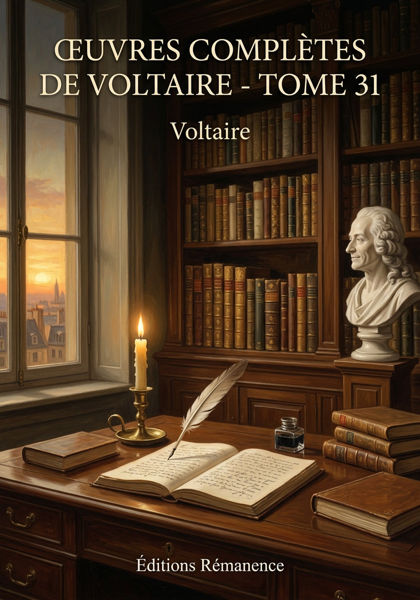 Livre Œuvres complètes de Voltaire - Tome 31 par Voltaire - Couverture - Editions Remanence