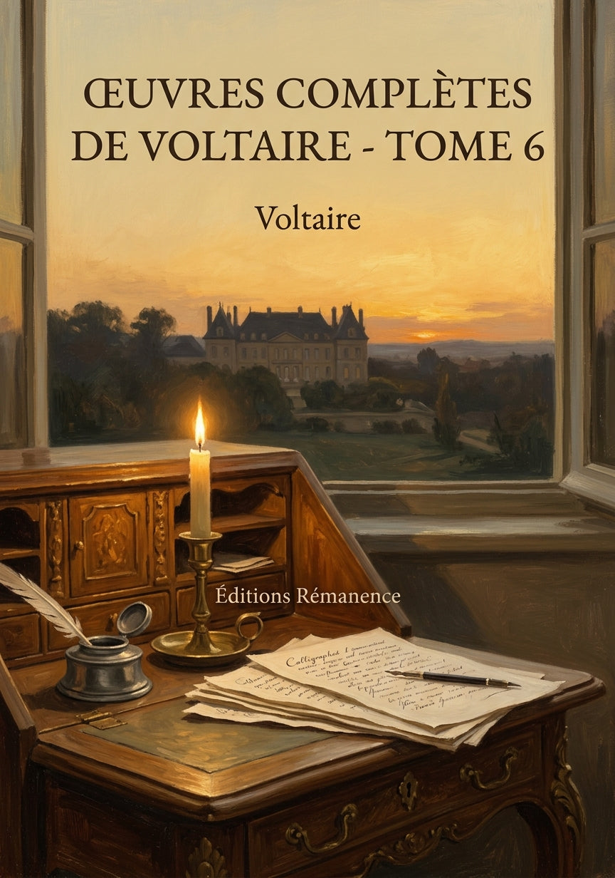 Livre Œuvres complètes de Voltaire - Tome 6 par Voltaire - Couverture - Editions Remanence