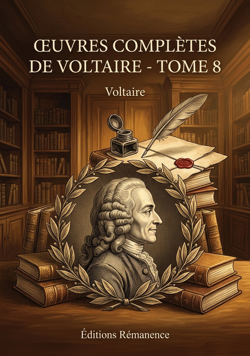 Livre Œuvres complètes de Voltaire - Tome 8 par Voltaire - Couverture - Editions Remanence