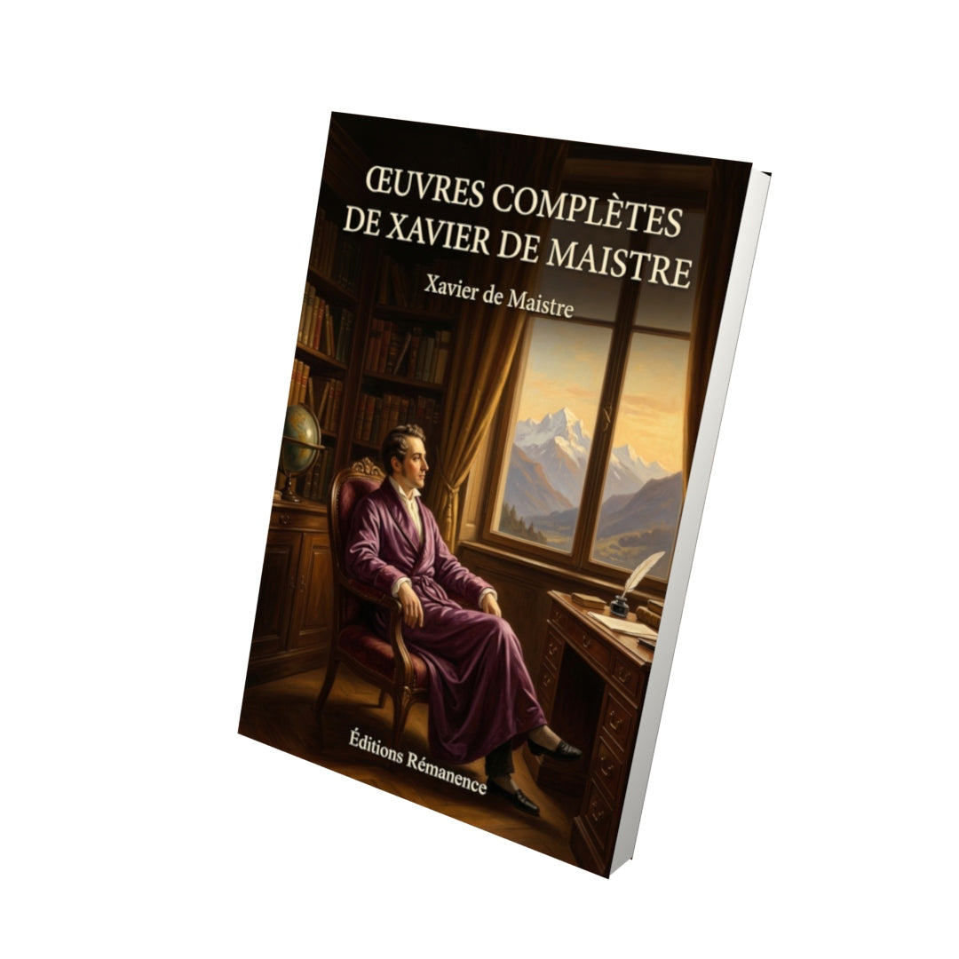 Livre Œuvres complètes de Xavier de Maistre par Xavier de Maistre - Vue 3D - Editions Remanence