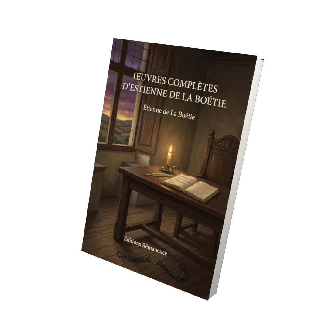 Livre Œuvres complètes d’Estienne de La Boétie par Étienne de La Boétie - Vue 3D - Editions Remanence