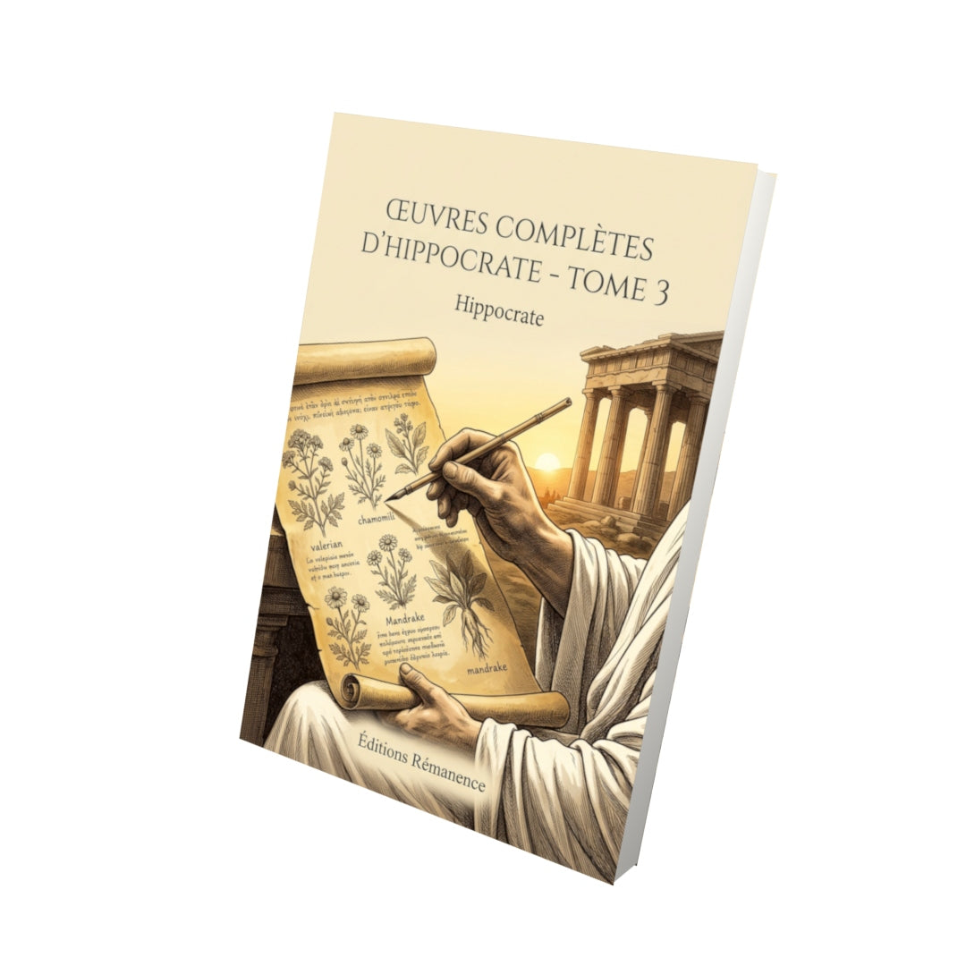 Livre Œuvres complètes d’Hippocrate - Tome 3 par Hippocrate - Vue 3D - Editions Remanence