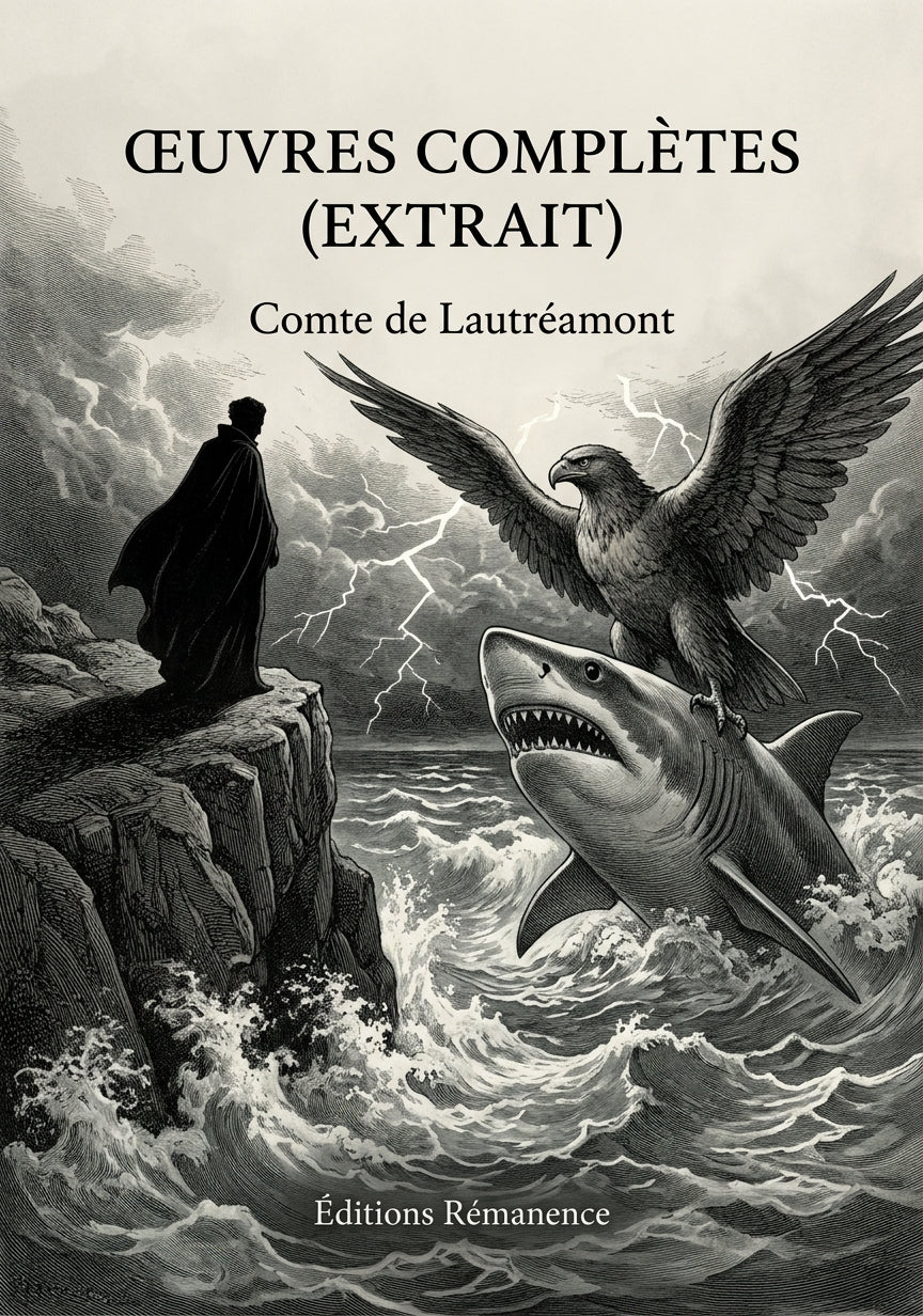 Livre Œuvres complètes (extrait) par Comte de Lautréamont - Couverture - Editions Remanence