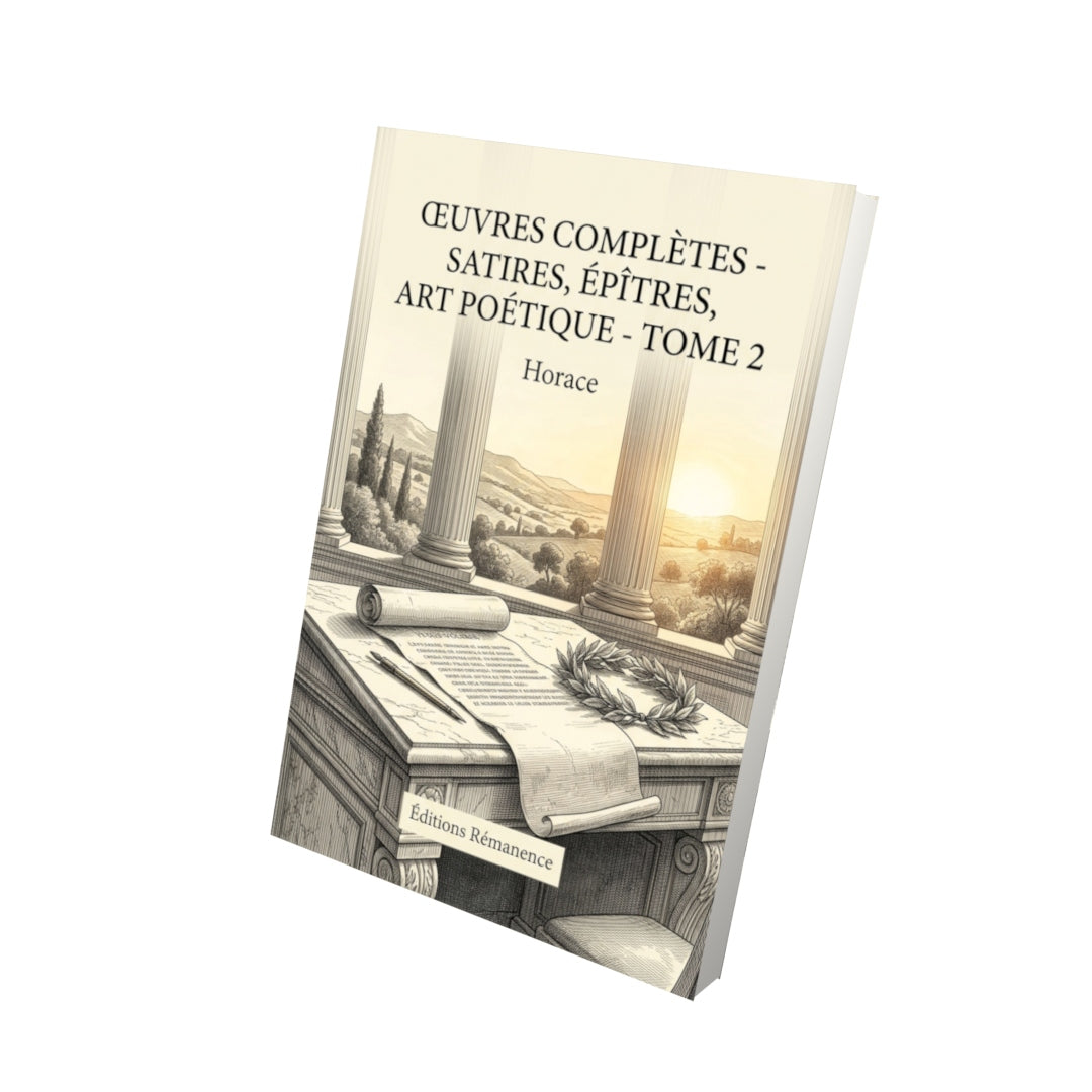 Livre Œuvres complètes - Satires, épîtres, art poétique - Tome 2 par Horace - Vue 3D - Editions Remanence