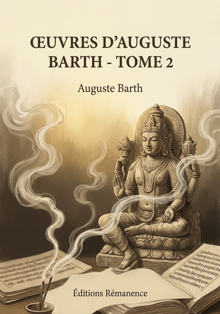 Livre Œuvres d’Auguste Barth - Tome 2 par Auguste Barth - Couverture - Editions Remanence