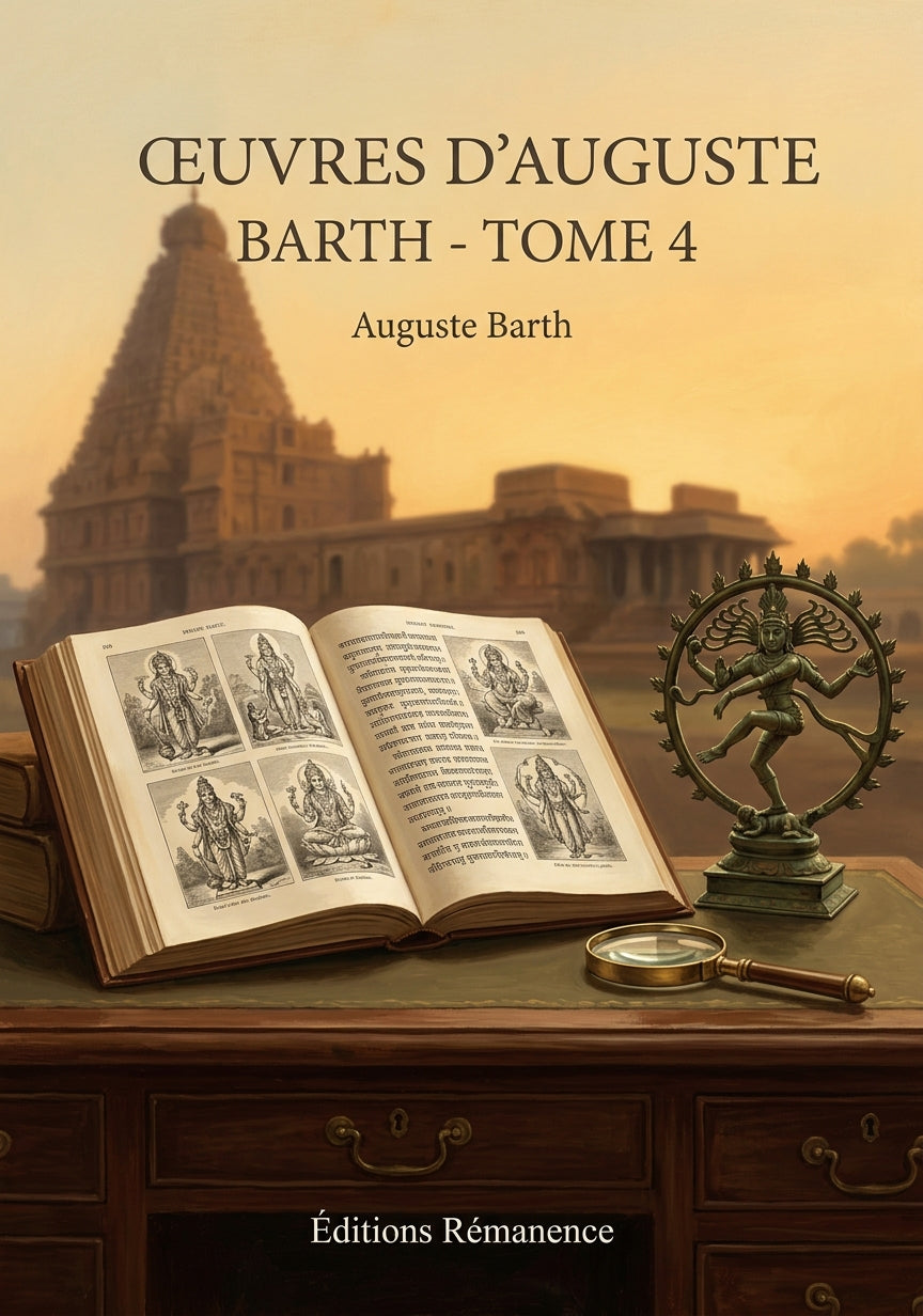 Livre Œuvres d’Auguste Barth - Tome 4 par Auguste Barth - Couverture - Editions Remanence