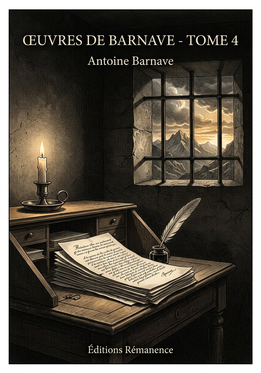 Livre Œuvres de Barnave - Tome 4 par Antoine Barnave - Couverture - Editions Remanence