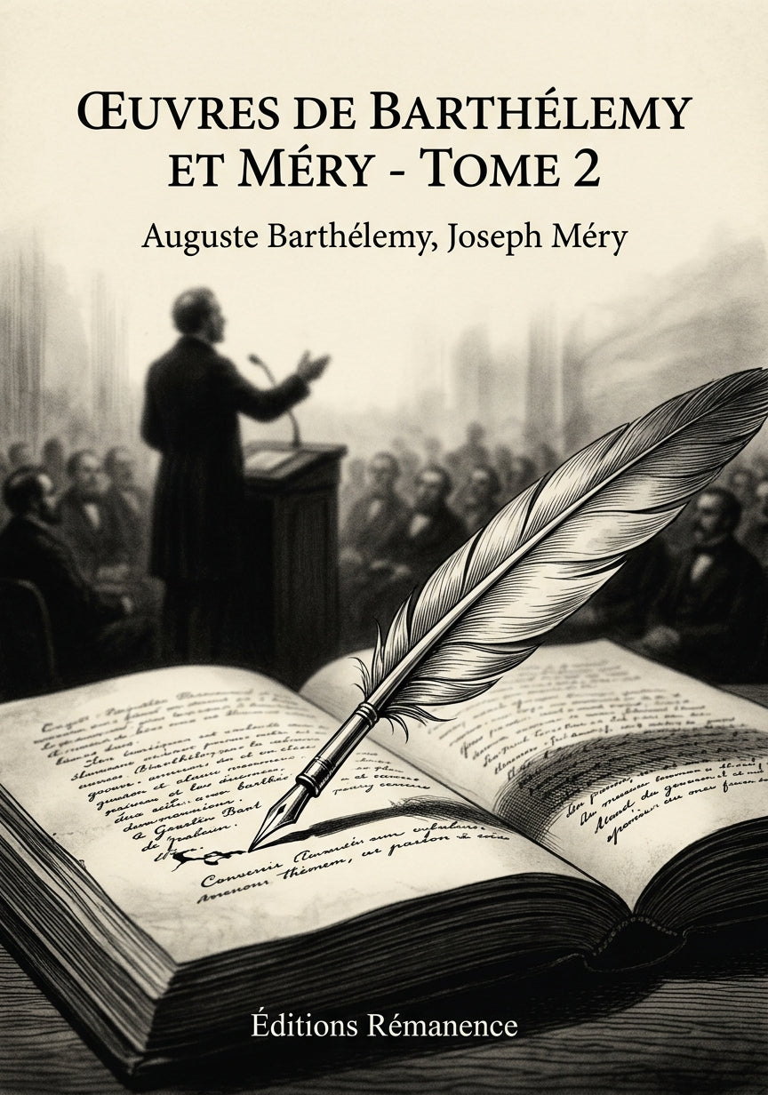 Livre Œuvres de Barthélemy et Méry - Tome 2 par Auguste Barthélemy, Joseph Méry - Couverture - Editions Remanence