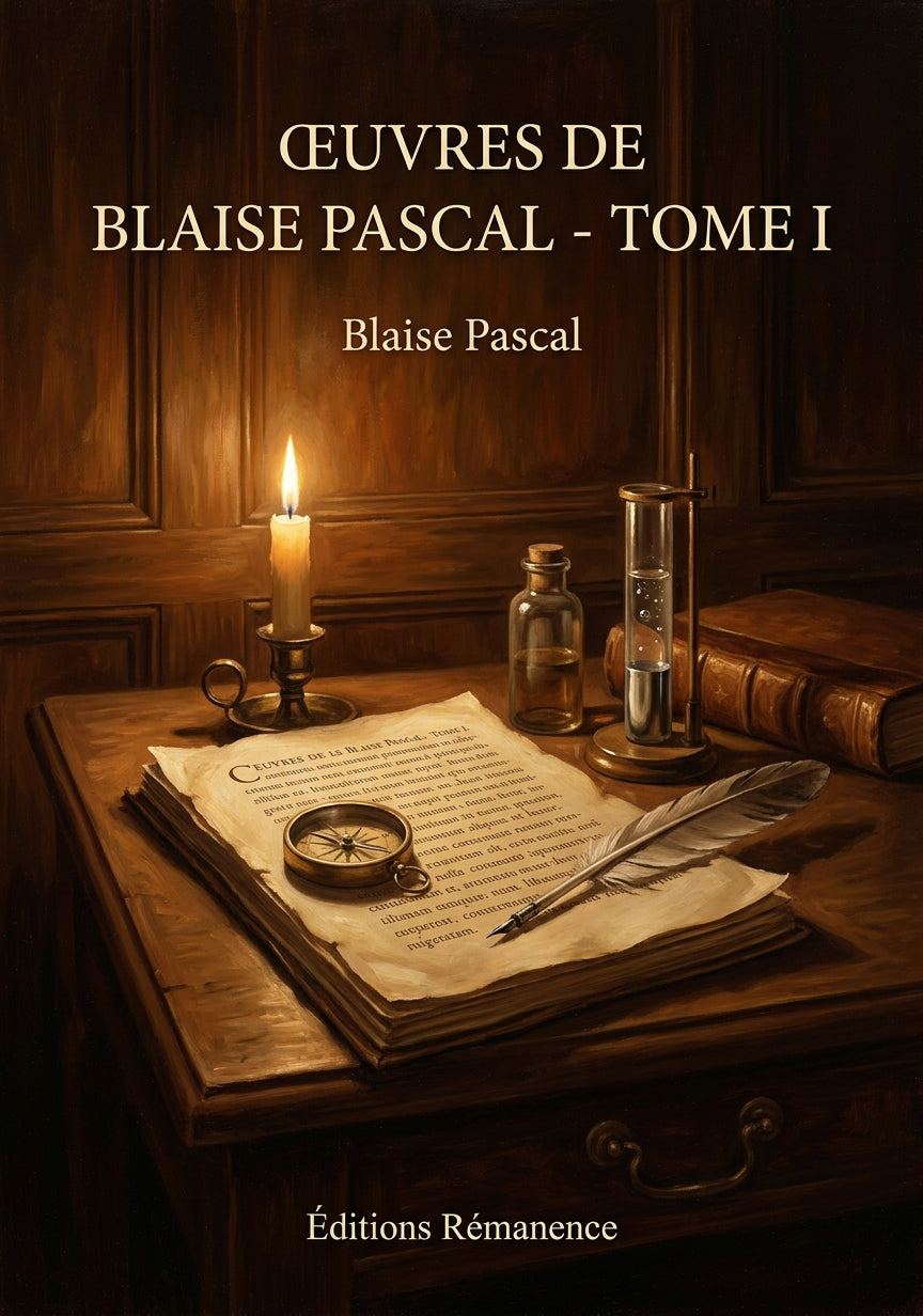 Livre Œuvres de Blaise Pascal - Tome I par Blaise Pascal - Couverture - Editions Remanence