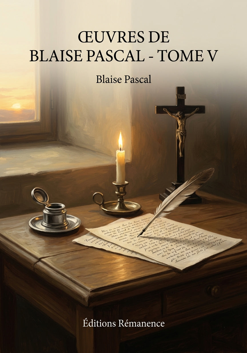 Livre Œuvres de Blaise Pascal - Tome V par Blaise Pascal - Couverture - Editions Remanence