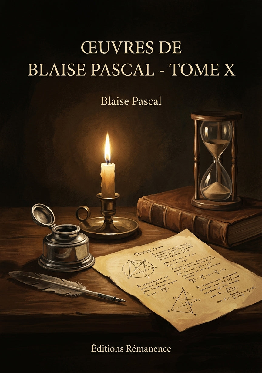 Livre Œuvres de Blaise Pascal - Tome X par Blaise Pascal - Couverture - Editions Remanence