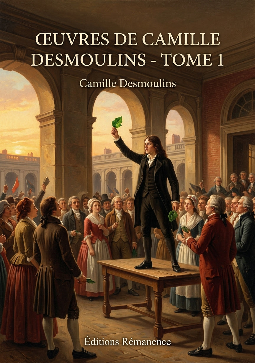 Livre Œuvres de Camille Desmoulins - Tome 1 par Camille Desmoulins - Couverture - Editions Remanence