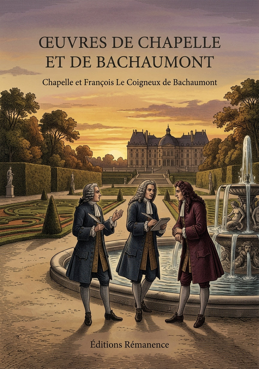 Livre Œuvres de Chapelle et de Bachaumont par Chapelle et François Le Coigneux de Bachaumont - Couverture - Editions Remanence