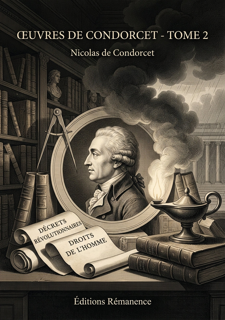 Livre Œuvres de Condorcet - Tome 2 par Nicolas de Condorcet - Couverture - Editions Remanence