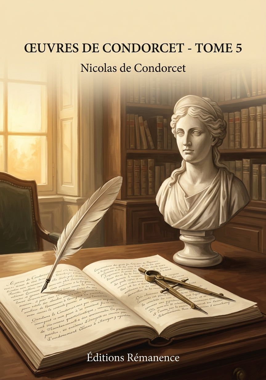 Livre Œuvres de Condorcet - Tome 5 par Nicolas de Condorcet - Couverture - Editions Remanence