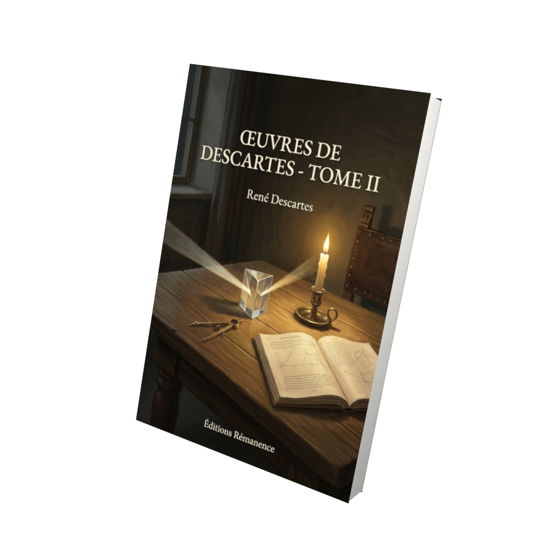 Livre Œuvres de Descartes - Tome II par René Descartes - Vue 3D - Editions Remanence