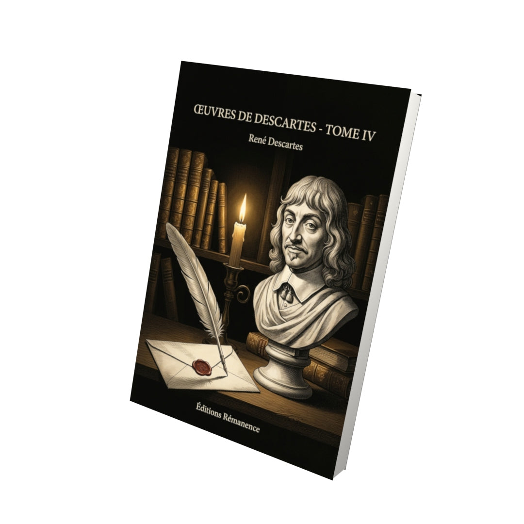 Livre Œuvres de Descartes - Tome IV par René Descartes - Vue 3D - Editions Remanence