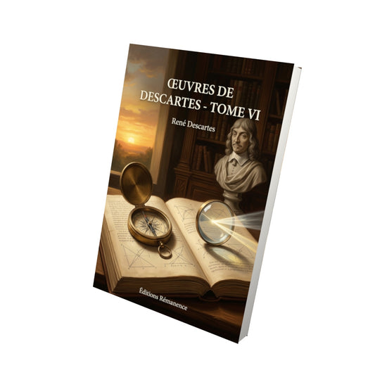 Livre Œuvres de Descartes - Tome VI par René Descartes - Vue 3D - Editions Remanence