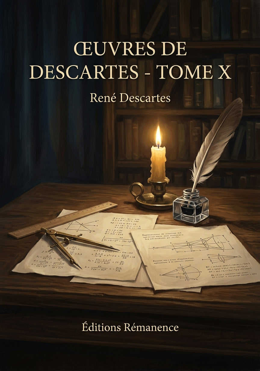 Livre Œuvres de Descartes - Tome X par René Descartes - Couverture - Editions Remanence