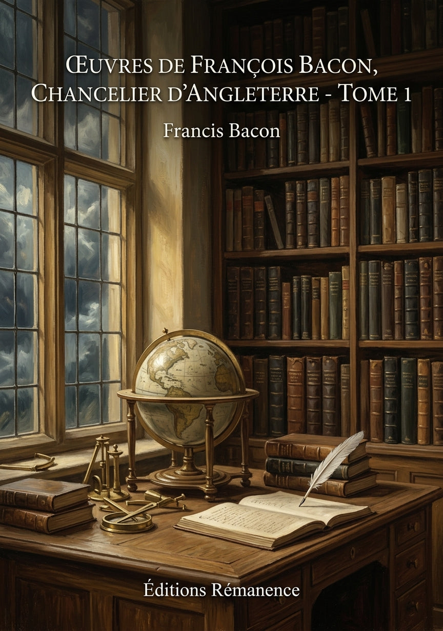 Livre Œuvres de François Bacon, chancelier d’Angleterre - Tome 1 par Francis Bacon - Couverture - Editions Remanence