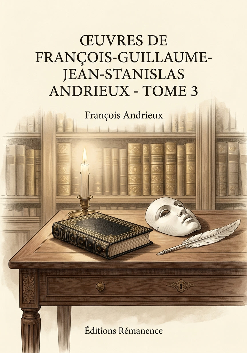 Livre Œuvres de François-Guillaume-Jean-Stanislas Andrieux - Tome 3 par François Andrieux - Couverture - Editions Remanence