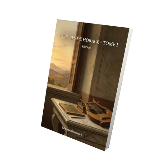 Livre Œuvres de Horace - Tome I par Horace - Vue 3D - Editions Remanence