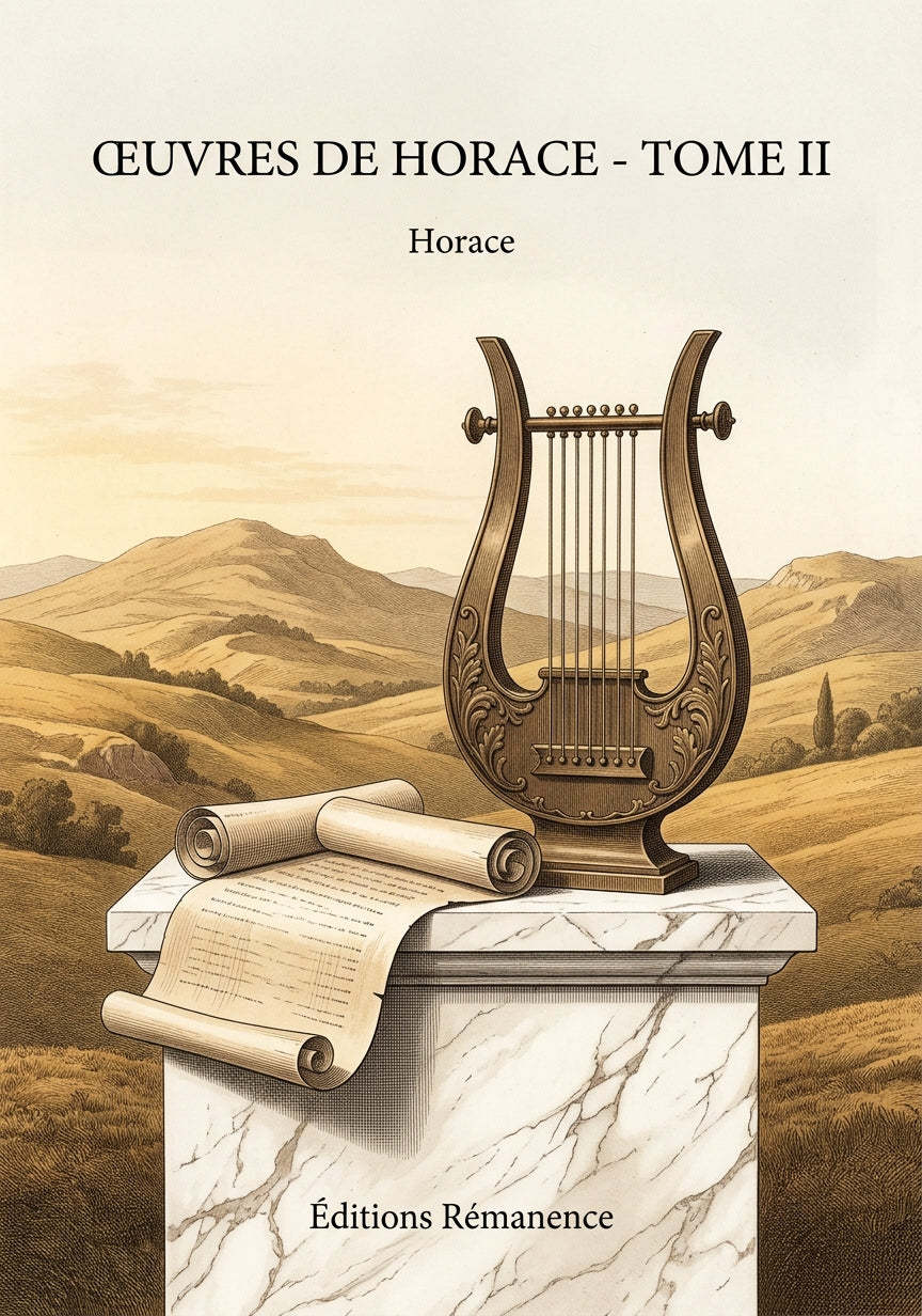 Livre Œuvres de Horace - Tome II par Horace - Couverture - Editions Remanence