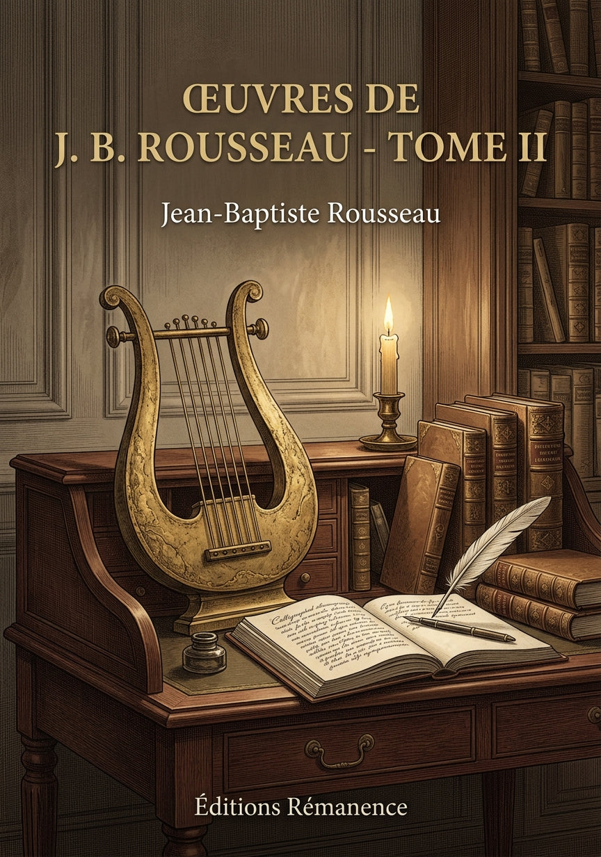 Livre Œuvres de J. B. Rousseau - Tome II par Jean-Baptiste Rousseau - Couverture - Editions Remanence