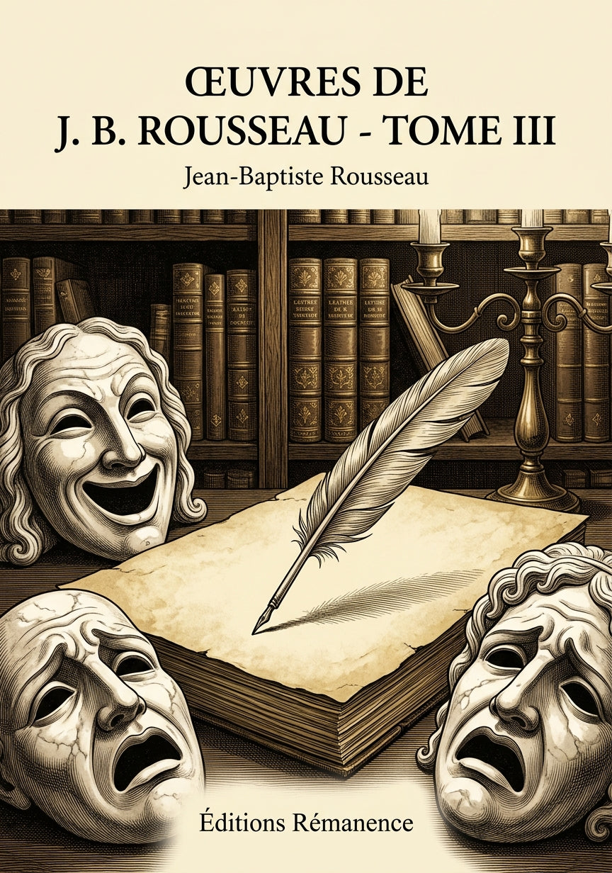 Livre Œuvres de J. B. Rousseau - Tome III par Jean-Baptiste Rousseau - Couverture - Editions Remanence
