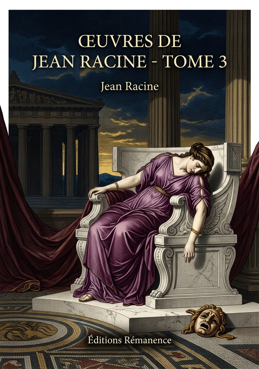Livre Œuvres de Jean Racine - Tome 3 par Jean Racine - Couverture - Editions Remanence