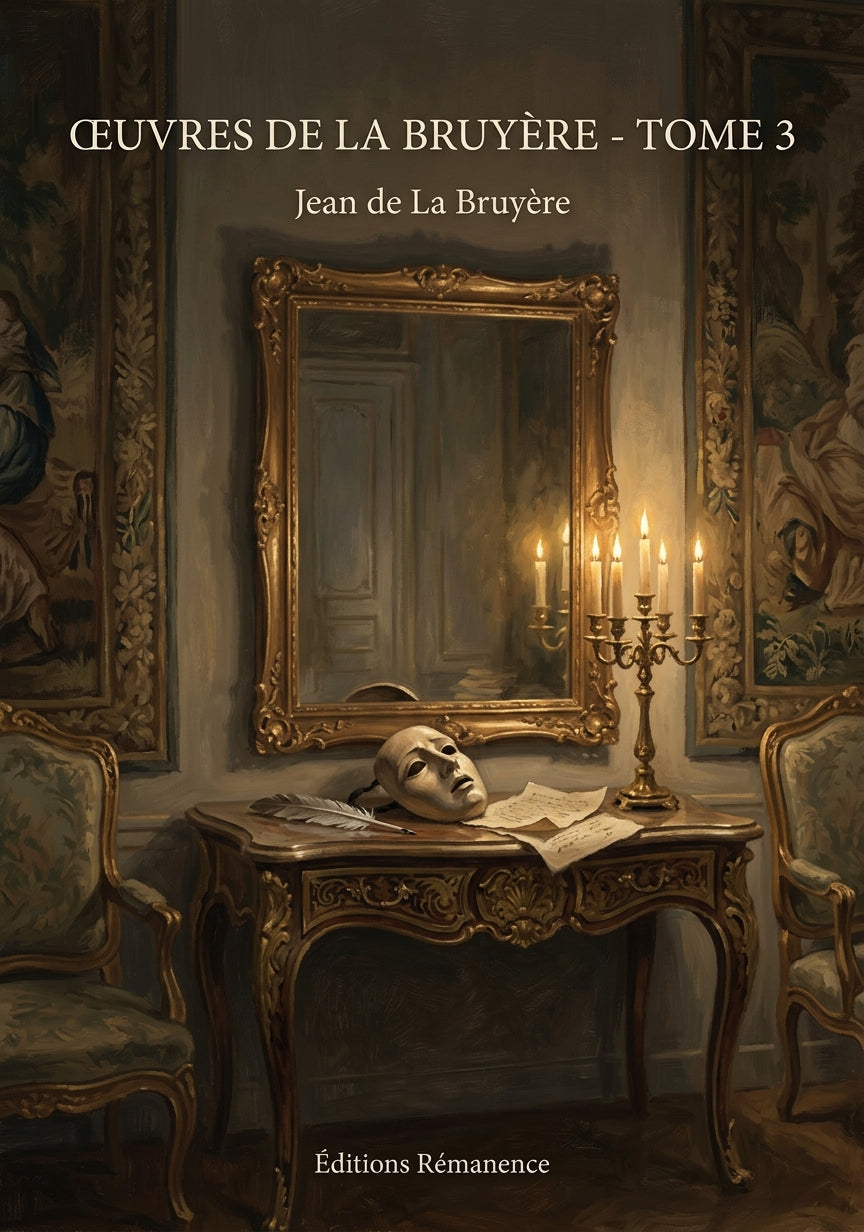 Livre Œuvres de La Bruyère - Tome 3 par Jean de La Bruyère - Couverture - Editions Remanence