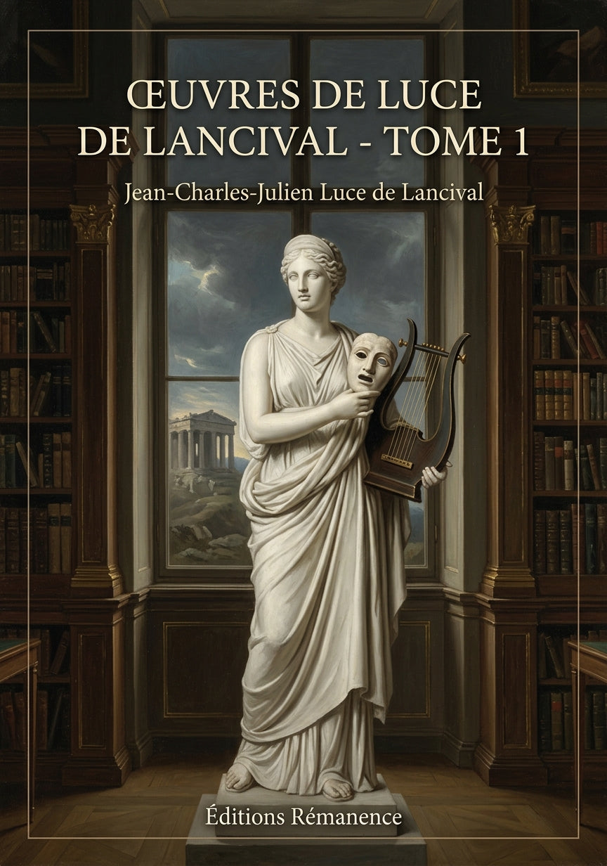 Livre Œuvres de Luce de Lancival - Tome 1 par Jean-Charles-Julien Luce de Lancival - Couverture - Editions Remanence