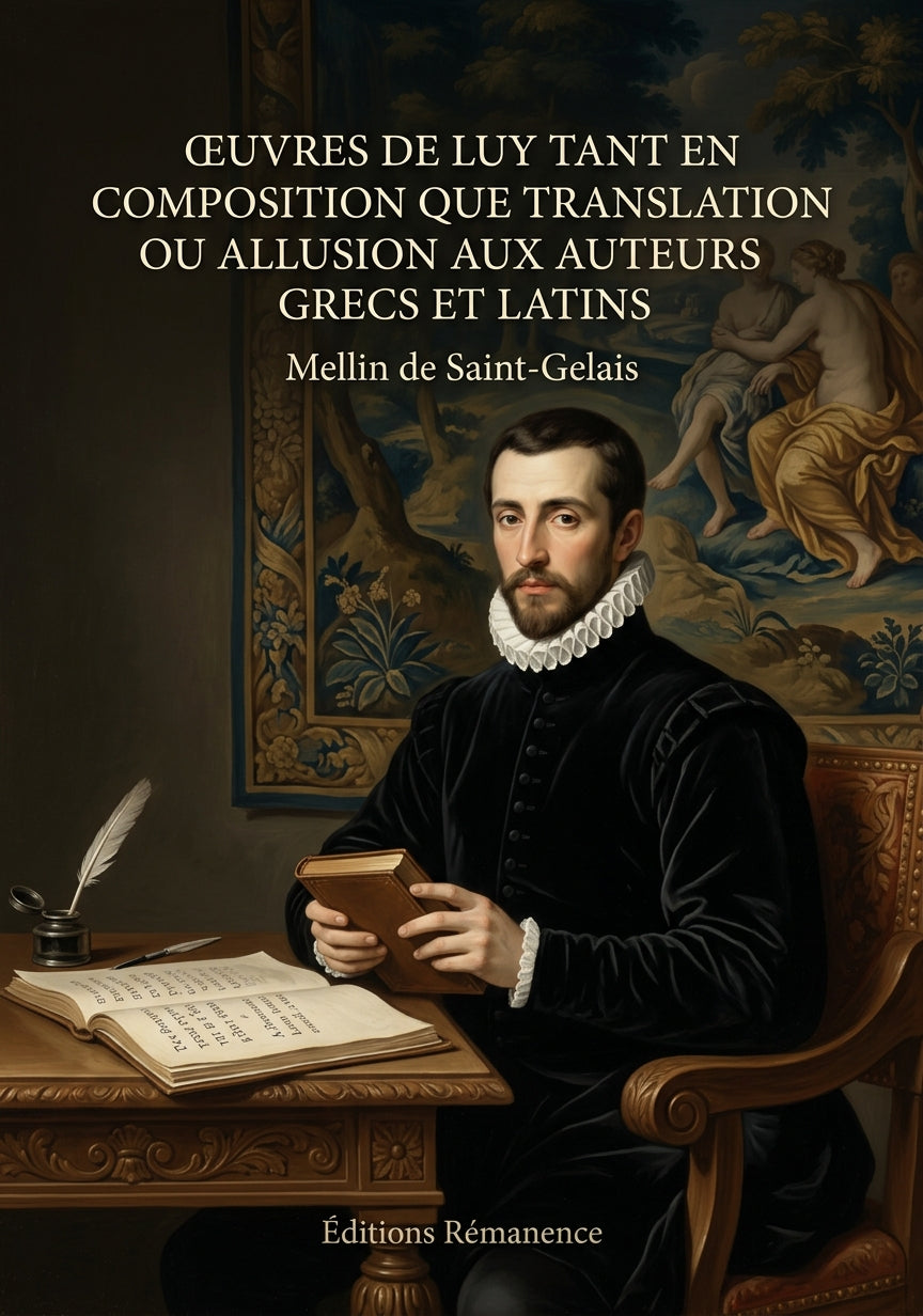Livre Œuvres de luy tant en composition que translation ou allusion aux auteurs grecs et latins par Mellin de Saint-Gelais - Couverture - Editions Remanence
