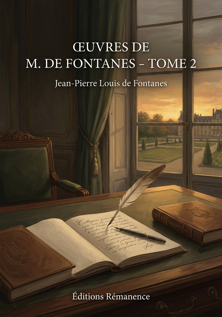 Livre Œuvres de M. de Fontanes - Tome 2 par Jean-Pierre Louis de Fontanes - Couverture - Editions Remanence