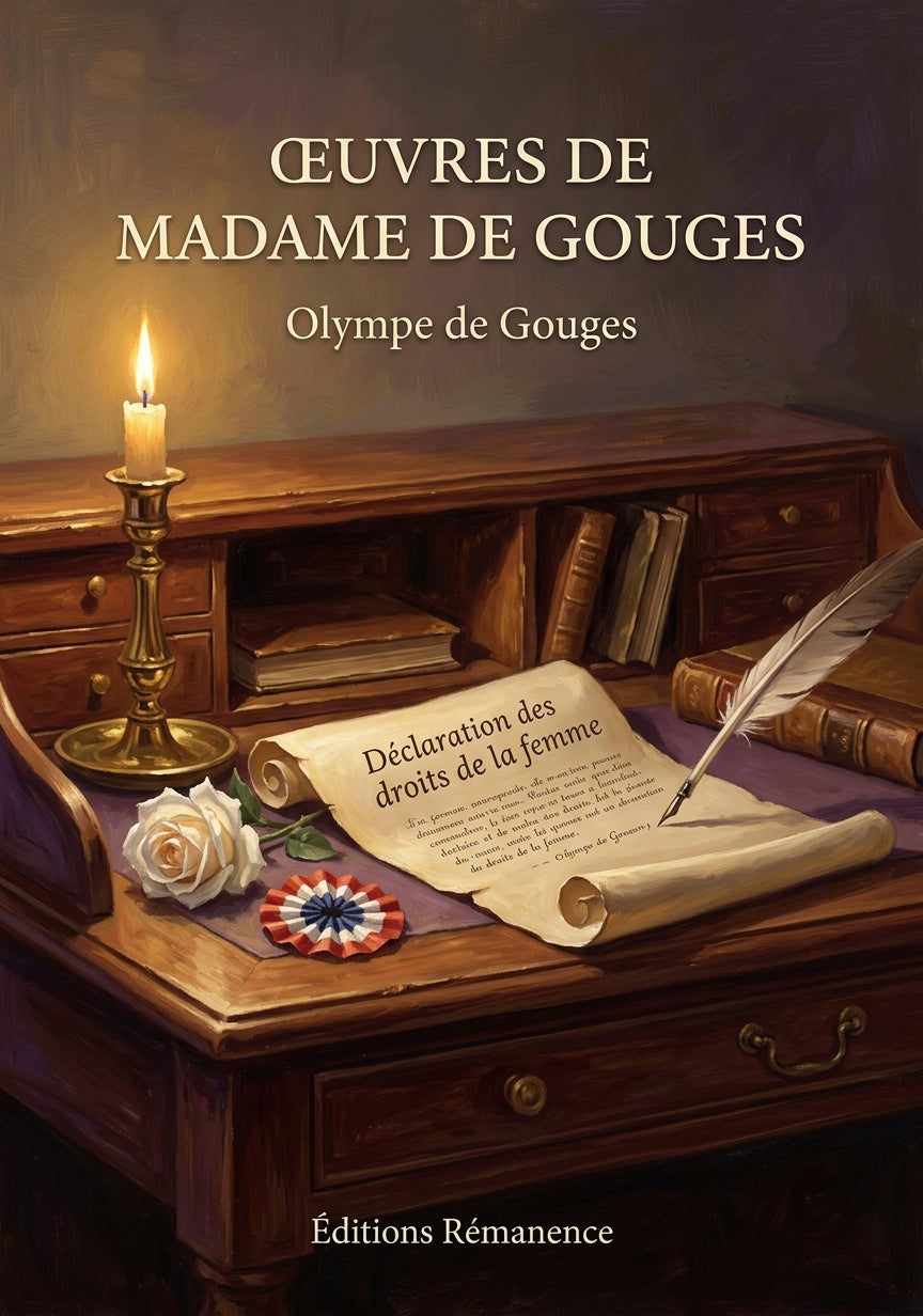 Livre Œuvres de madame de Gouges par Olympe de Gouges - Couverture - Editions Remanence