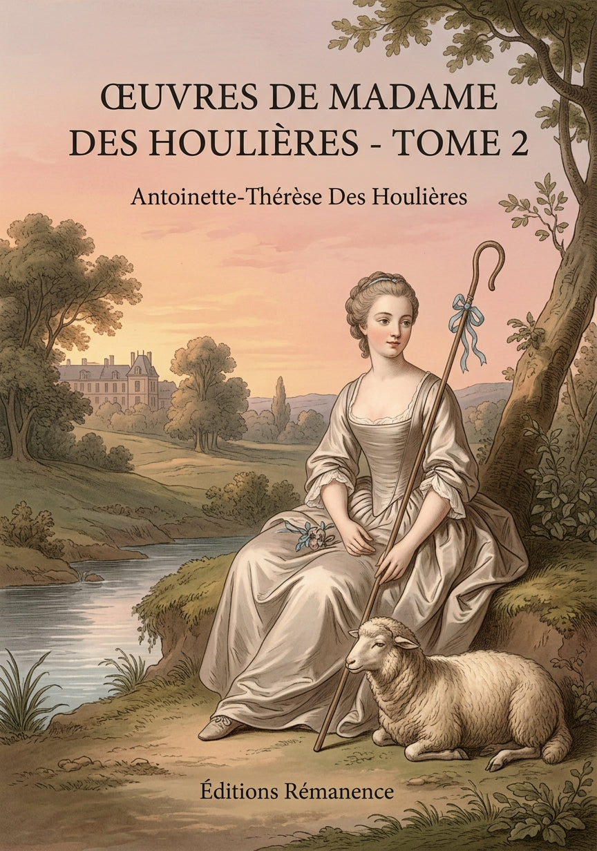 Livre Œuvres de Madame des Houlières - Tome 2 par Antoinette-Thérèse Des Houlières - Couverture - Editions Remanence