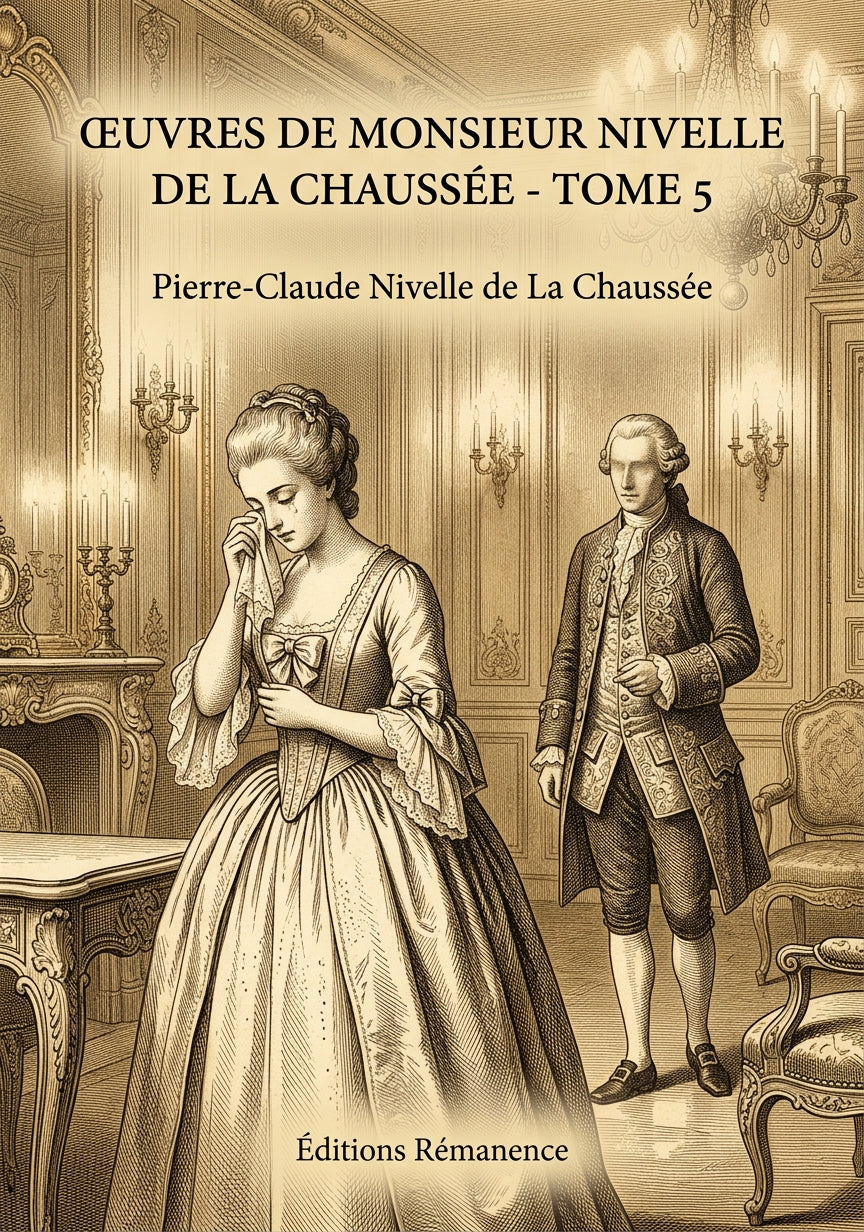 Livre Œuvres de monsieur Nivelle de La Chaussée - Tome 5 par Pierre-Claude Nivelle de La Chaussée - Couverture - Editions Remanence
