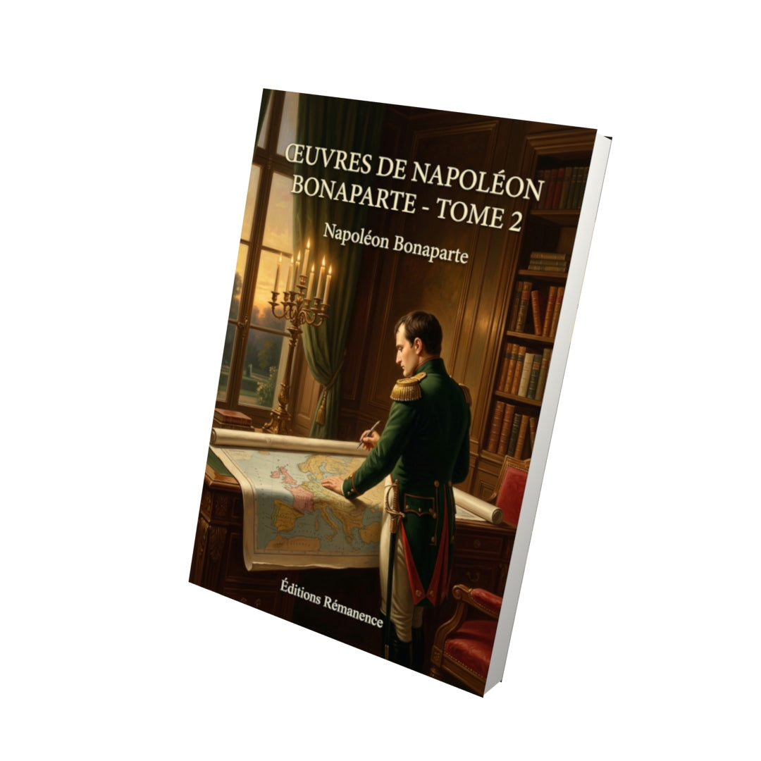 Livre Œuvres de Napoléon Bonaparte - Tome 2 par Napoléon Bonaparte - Vue 3D - Editions Remanence